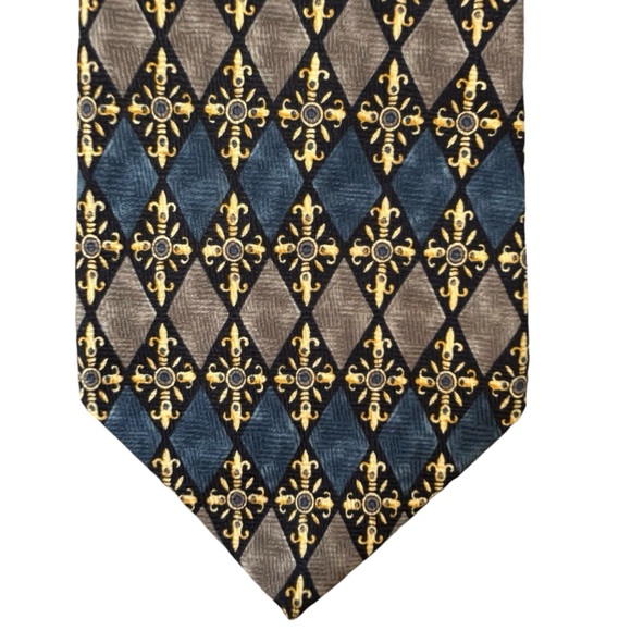 Christian Dior Mens Neck Tie 100% Silk Geometric Luxury Preppy Designer - Picture 5 of 9
